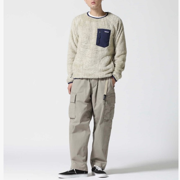 Patagonia Men's tan/navy Los Gatos Fleece Crew neck fleece size small - Picture 12 of 13